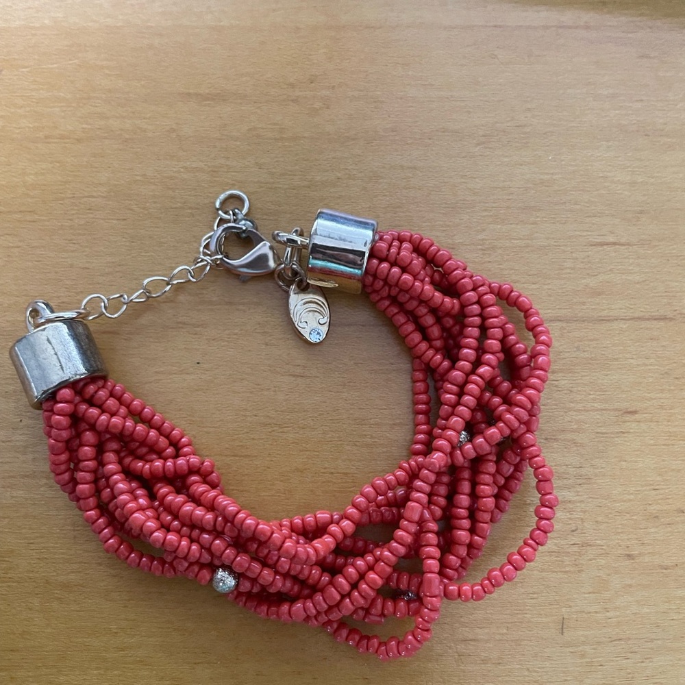 Orange beaded bracelet